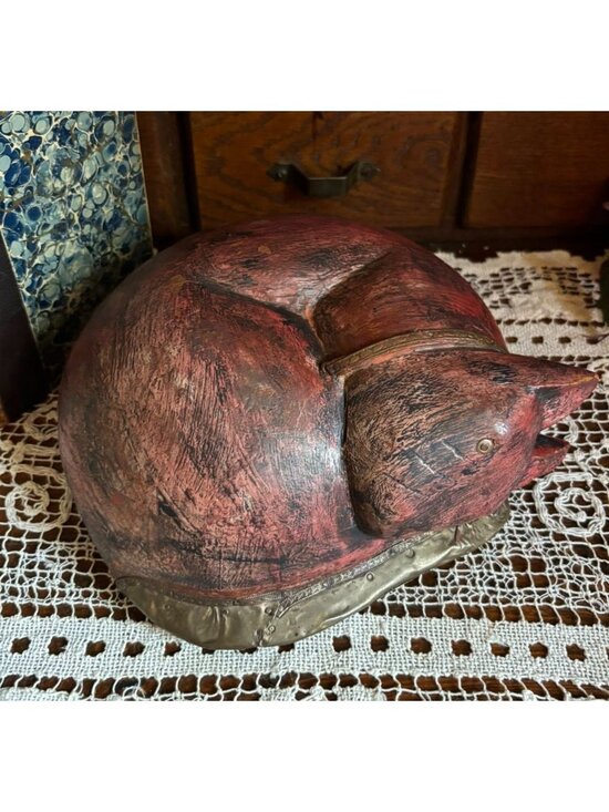 Unbranded Other - Vintage Egyptian Revival Cat Sculpture with Brass Accents